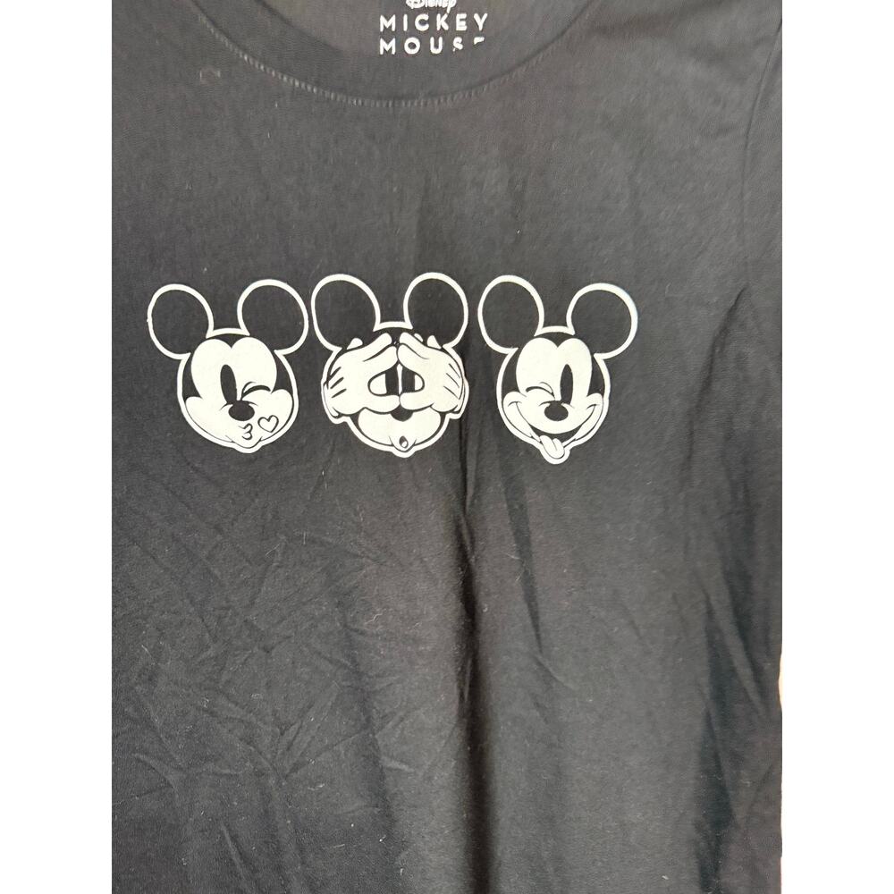 Disney Short Sleeve Black Mickey Mouse T Shirt Size Medium - Picture 3 of 7